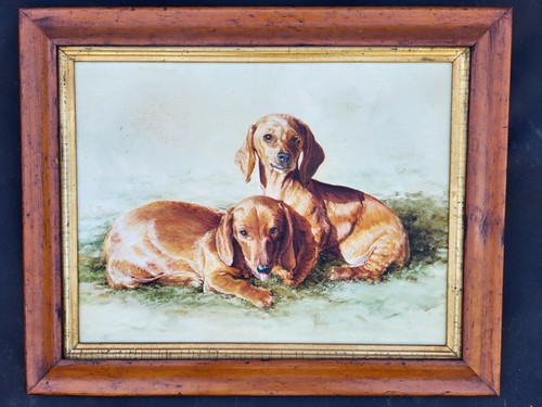 Dog oil painting dachshund - painting,