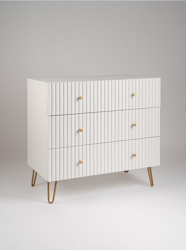 White gold ribbed drawer - ribbed, 3