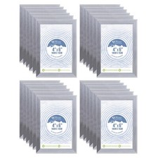 [Set of 24] Photo Picture Frames 4"x6" Inch Glass Silver Wholesale BULK BUY
