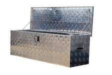 282 US PRO ALUMINIUM CHEQUER JOB SITE STORAGE CHEST TOOL BOX VAN TRUCK XL