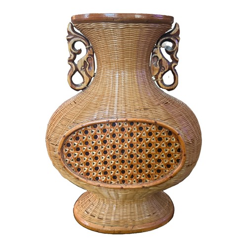Vintage woven rattan bamboo - rattan,