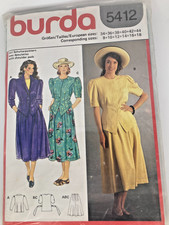 Vintage Burda Sewing Pattern 5412 Uncut - Skirt and Jacket