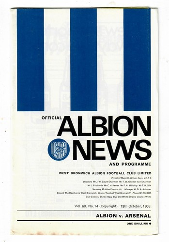 West bromwich albion 1968 69 - west,
