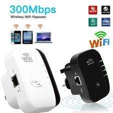 WiFi Signal Extender Range Repeater Booster Internet Amplifier 300Mbps --UK Plug