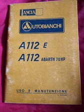 Autobianchi a112 and abarth 70hp Use and Maintenance Booklet 