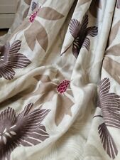 Osborne & Little Syon MTM Pair Curtains 100x62" Floral Leaves LINEN Bay Wide
