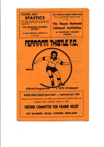 Ferranti thistle v elgin - 72/73,