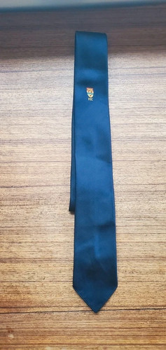 Navy blue tie with club - blue,