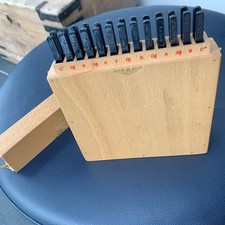 Vintage Ragg Blued Steel Plain Shank Tuning Forks Set 13 Boxed Sheffield Made