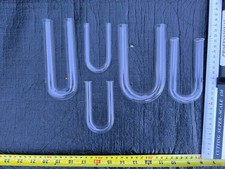 Pyrex Glass U Shaped Tubes Large x 2 Small x 3 