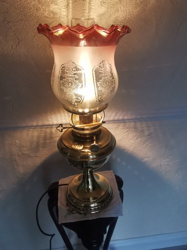 Antique brass lamp james hinks - antique,