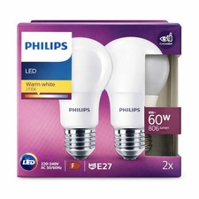 Philips LED E27 Screw Bulbs 8W