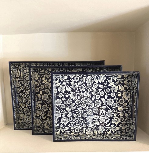 Set blue floral - of,