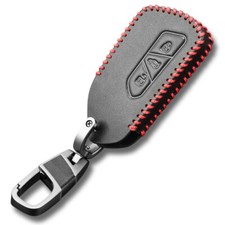 3 Button Car Key Shell Cover Fob leather Case For VW Golf MK8 Skoda Octavia UK