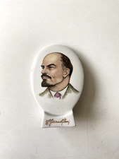 Soviet porcelain desktop Bust Vladimir Lenin Propaganda USSR plaquette Ceramic