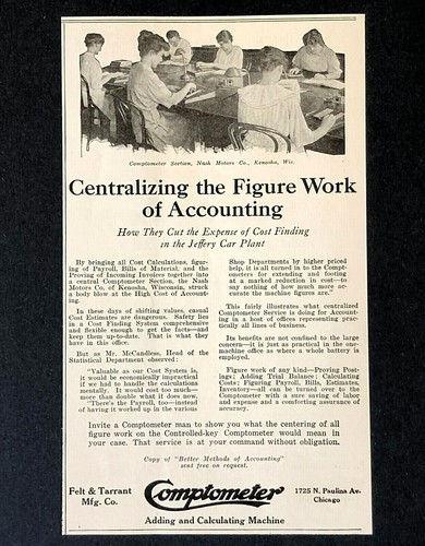 1917 comptometer calculating - 1917,