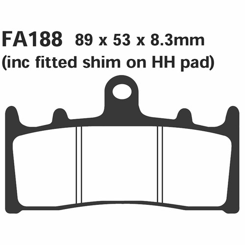 Pair pads ebc fa188hh - pair,