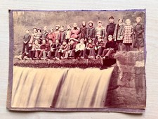 1980s Teenagers Students Schoolchildren Girls Boys Tourists Dam Vintage photo