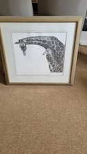 Gary Hodges Print Reticulated Giraffe and Young Signed & Limited Edition