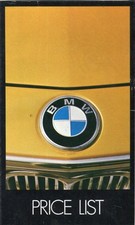 BMW 1602 2002 & tii Touring 2500 3.0S/SI/CSA/CSi 1972 UK prices & options list