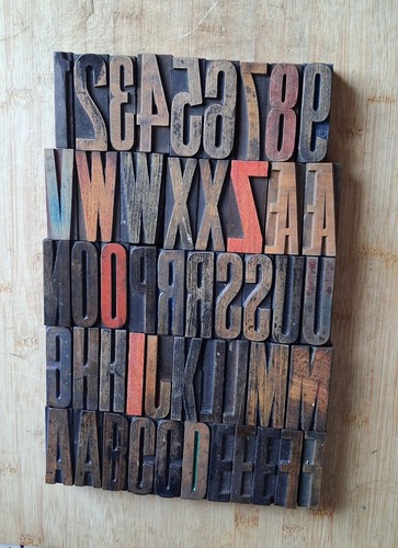 Vintage wooden letterpress - vintage,