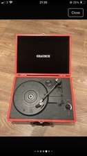 Grausch Vintage-Style Suitcase Record Player – Untested