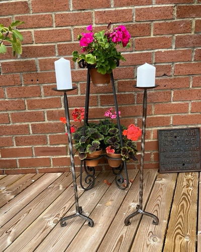 Pair rustic hand forged - rustic,