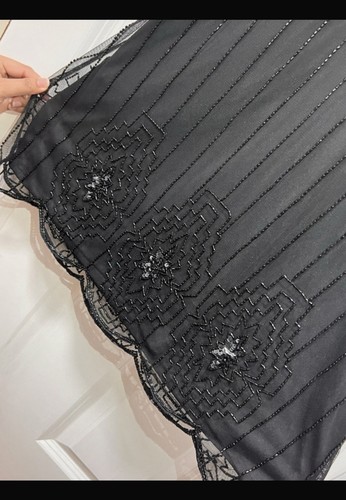 Vintage black beaded dress - vintage,