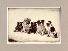 Fox, Scottie, Border Puppies Junior League Committee  Diana Thorne Genuine  1935