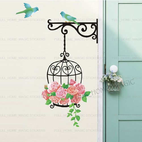 Large floral bird cage birds - large,
