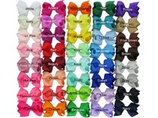 WITHOUT CLIP GROSGRAIN RIBBON BOW HAIR DIY FLOWER BABY/GIRL 