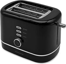 Toaster 2 Slice Black 2 Slice Toaster Wide Slots Modern Defrost Reheat Browning
