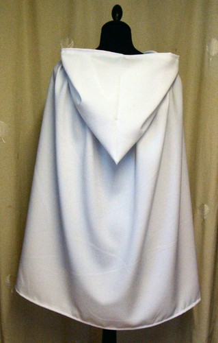 White hooded cape cloak - white, cape/cloak