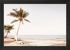 Surfboards the beach framed - the,
