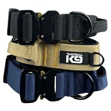 HugglePets Tactical K9 Dog Collar Endurance Adjustable Heavy Duty Control Handle