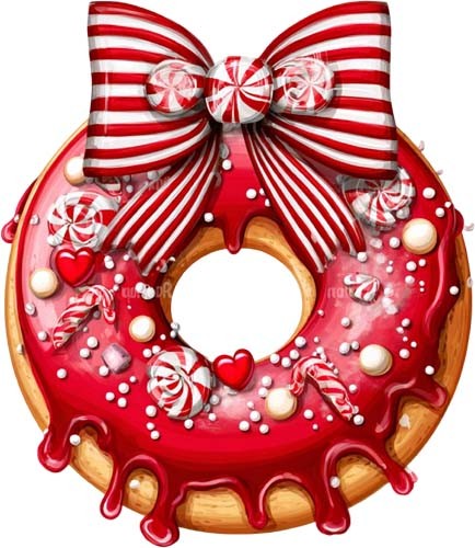 Valentine day donut wall art - valentine's,