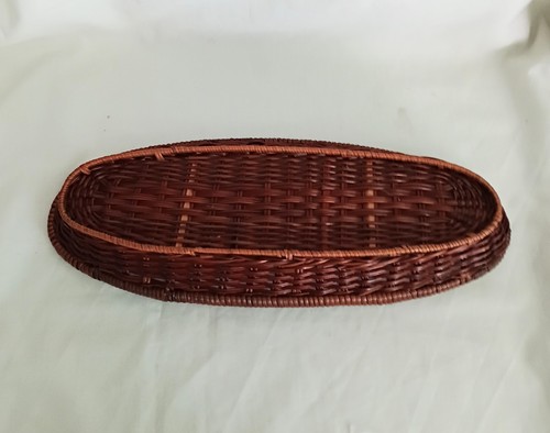Vintage wicker rattan - , oval