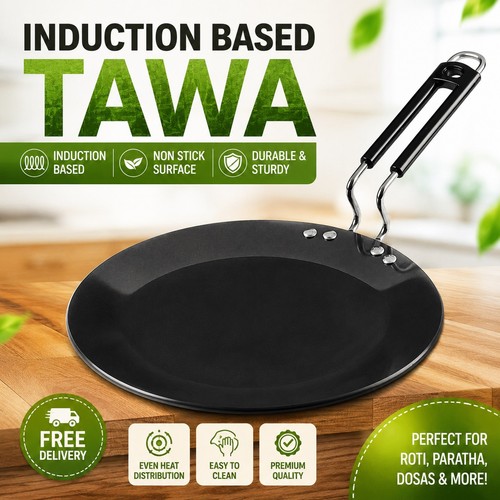 Induction base tawa pan - tawa, handle