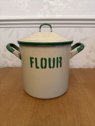 Large vintage flour - , tin