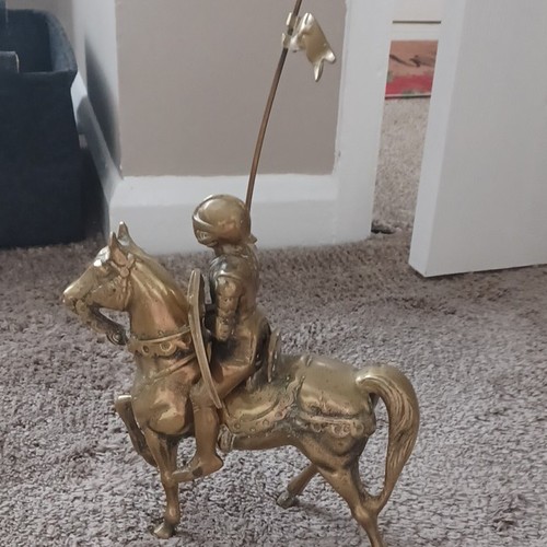 Solid brass knight - knight, on