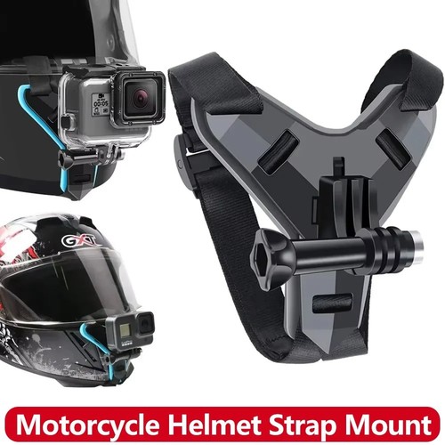 Motorcycle helmet chin - helmet, strap