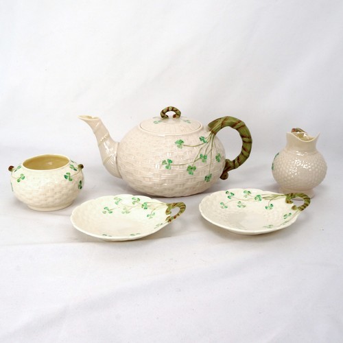 Belleek shamrock basketweave - belleek,