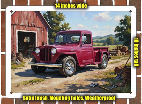 Metal sign 1949 willys - metal,