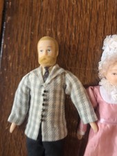 Vintage Antique del Prado Dollshouse Dollsx2 Victorian Couple