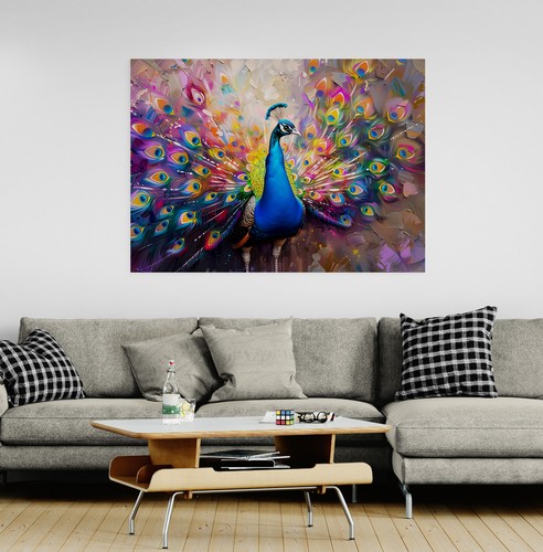 Stunning peacock canvas - stunning,