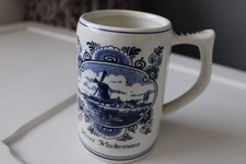 Vintage Delft Beer Mug With Henri Wintermans Cigar Brand 5.5" tall