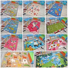 Childrens Rugs Kids Bedroom Large Girls Boys Playroom Floor Mat Carpets Play Fun