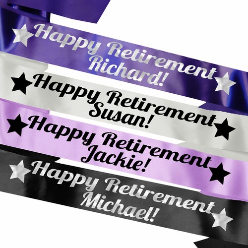 Personalised retirement sash - personalised,