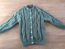 LADIES ARAN   . Sage green