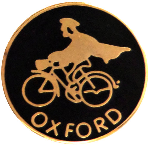 Oxford city cycling pin badge - oxford,